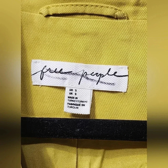 Free People Gabbie Yellow Vest S Festival Party Chic Feminine - Picture 3 of 5